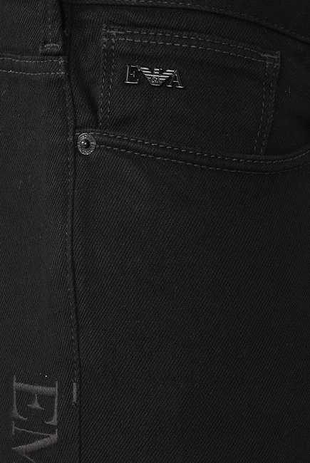 Logo Embroidered Slim-Fit Jeans